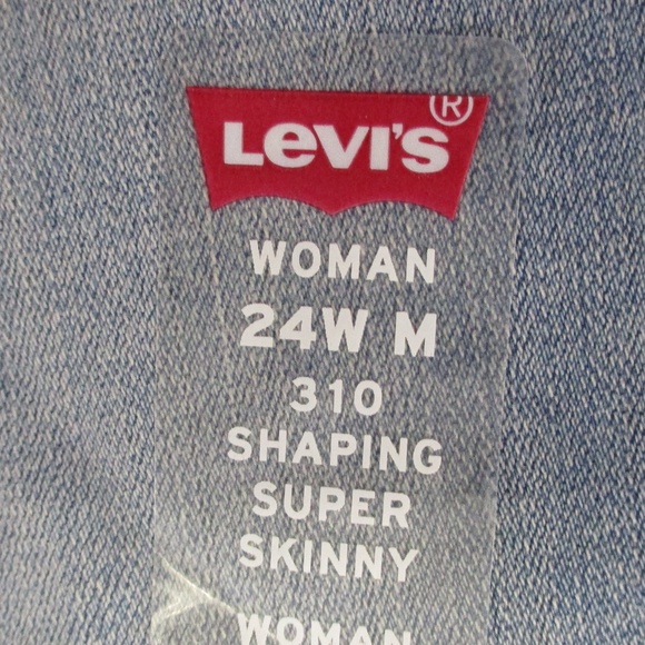 Levi's Jeans Women's 24W Light Wash 310 Shaping Super Skinny Stretch Denim - Picture 7 of 12